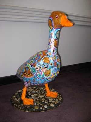 Papier Mache Goose for Ruth