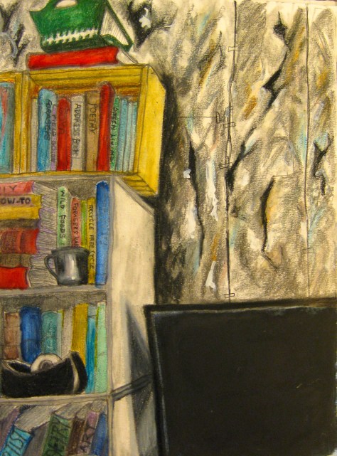 A study in perspective...The tin foil on the wall didn't come out as well as I wanted it to, but the rest is okay..I hope...