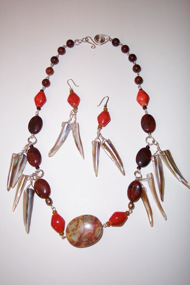 Indian Flame Necklace with Brass