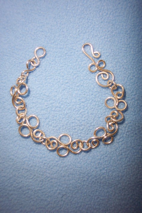 Silver Bracelet with handmade links