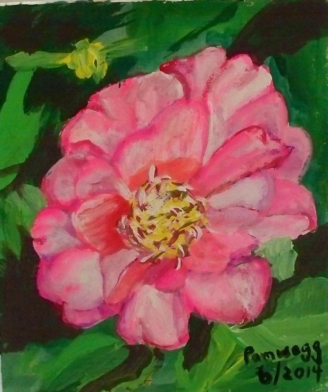 Peony Painting in Gouache