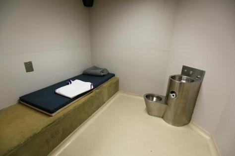This supermax prison cell is better appointed than the seclusion rooms I have been put in...NO toilet or sink or blanket or bedding!