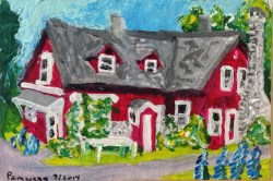 Farmhouse,  where the owners lived, across from where I stayed this summer in Vermont