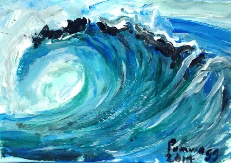 Tidal Wave ATC (Artist Trading Card)