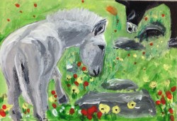 Love lorn White Donkey pines for the black male, but he only ignores her!