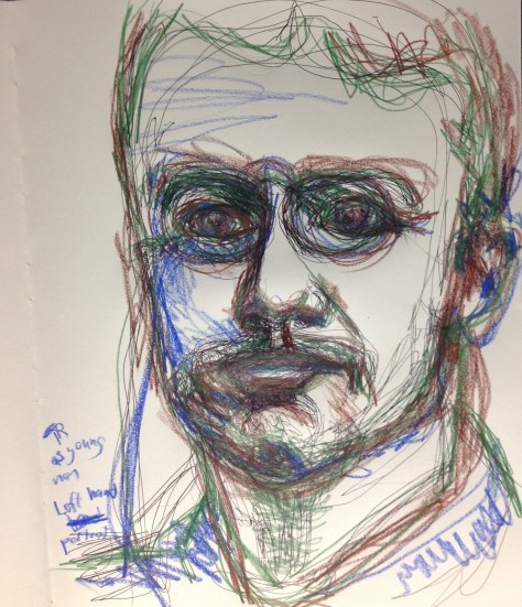 Young TR drawn with non-dominant hand