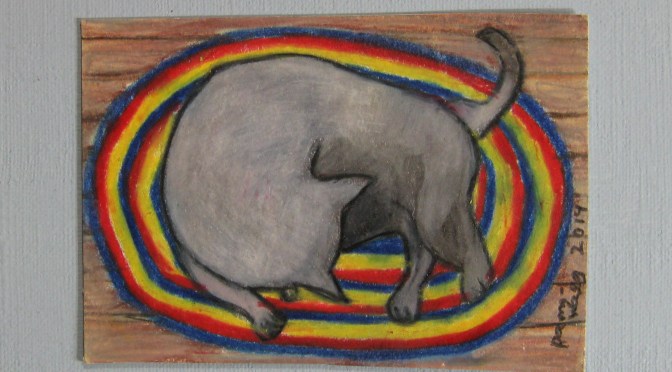 New Trading Cards: Boat in Cove and Cat on Rug