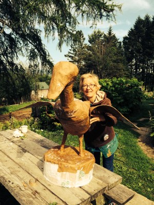 Pam with Lucy Goose  (Dr Geuss-to-be)