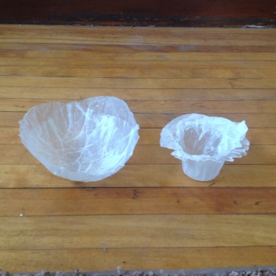 Translucent Papier Mache Bowls