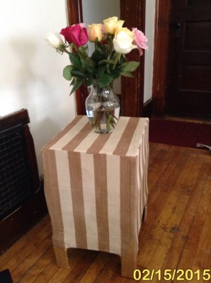 Paper and Cloth Mache table I made for my living room...
