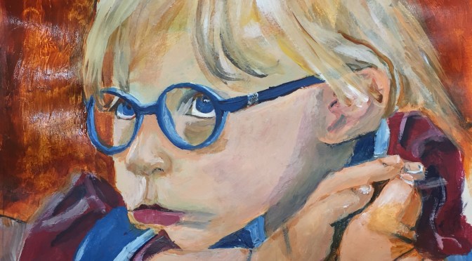 Portrait of grandfather and baby….work in progress