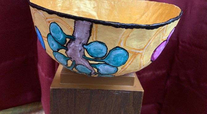 PAPER MACHE SLIMEMOLD BOWL #3